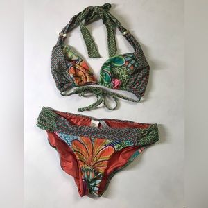 Trina Turk Two Piece Bikini Top is 4 and Bottom is 6